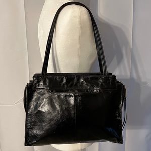 HOBO BLACK LEATHER SHOULDER BAG